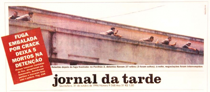 Jornal da Tarde capa Rebelião no Carandiru